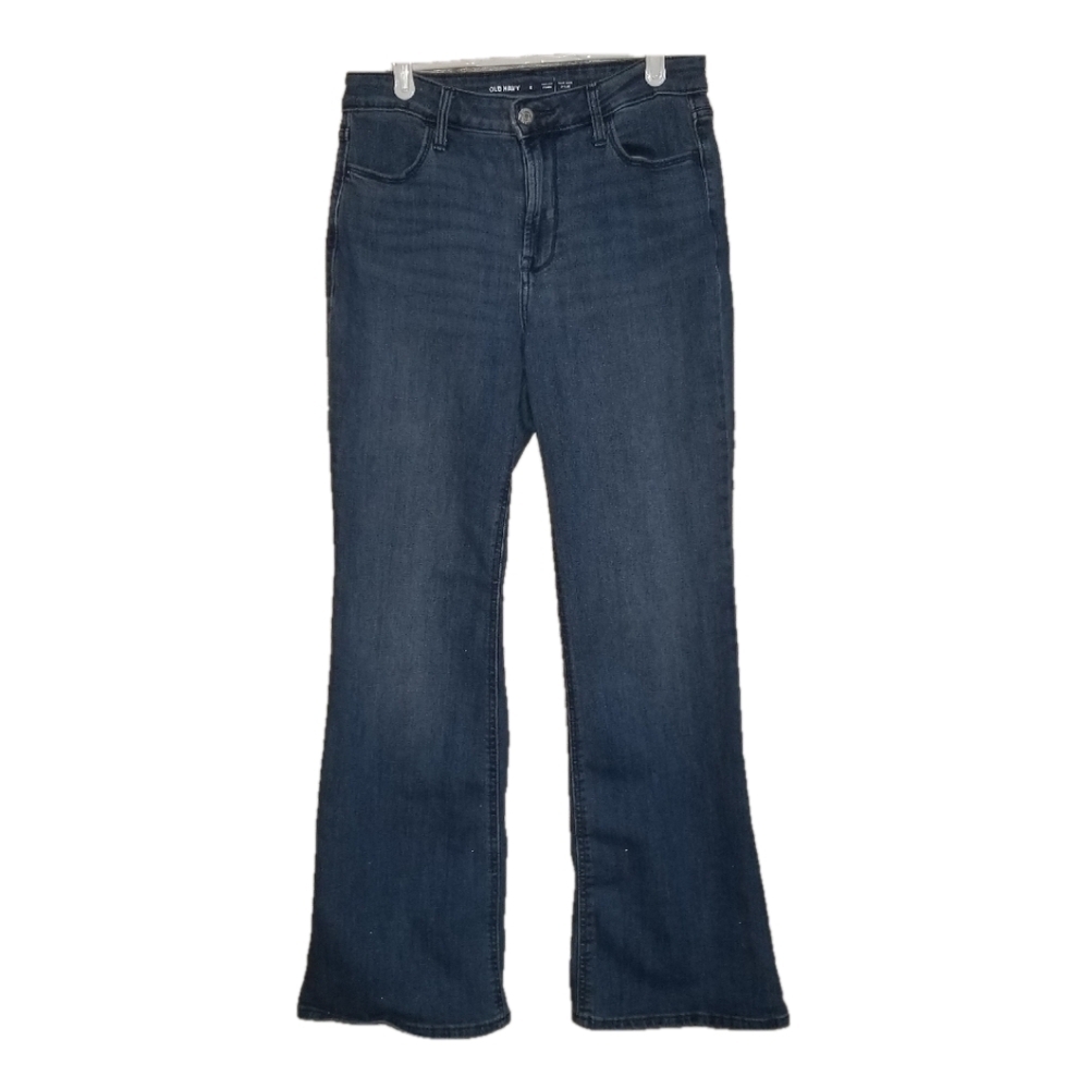 Old Navy Womens High Rise Blue Denim Flare Leg Jeans Label Reads Size 6